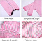 Yeapeeto alternative to cone dog recovery outfit rear zipper detail