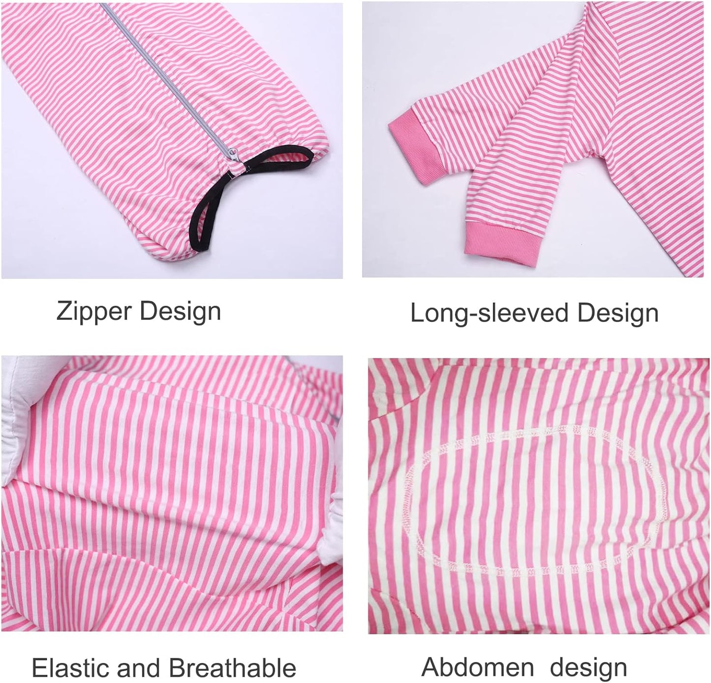 Yeapeeto alternative to cone dog recovery outfit rear zipper detail