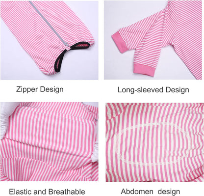 Yeapeeto alternative to cone dog recovery outfit rear zipper detail