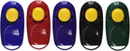 Assorted colors ergonomic pet training clickers pack of five