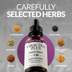 Amber NaturalZ Vibactra Plus glass bottle side angle view