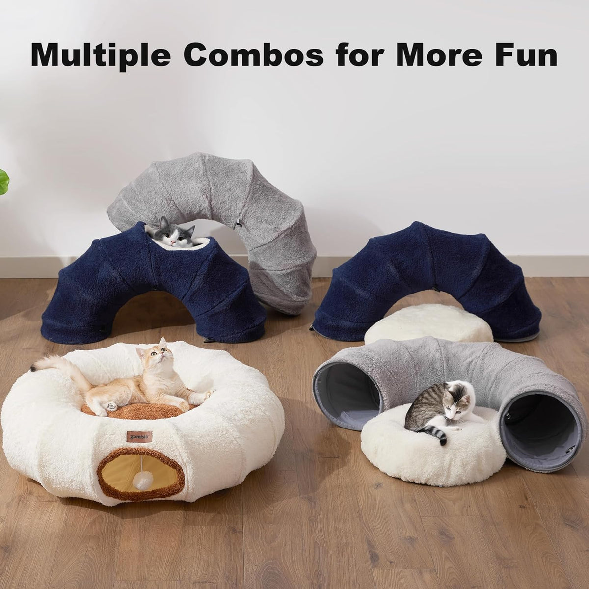 Removable machine washable central cushion being detached from the ZOMISIA cat cave
