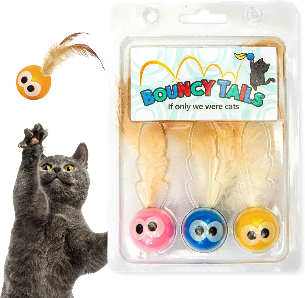 Packaging and complete set view of Bouncy Tails authentic USA import.
