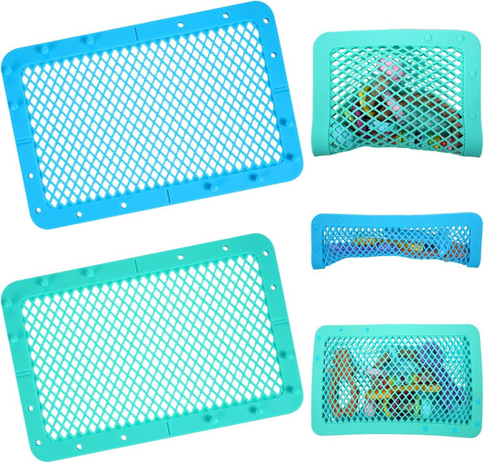 Maxcheck 2 Pcs Silicone Dishwasher Bag set in blue and green