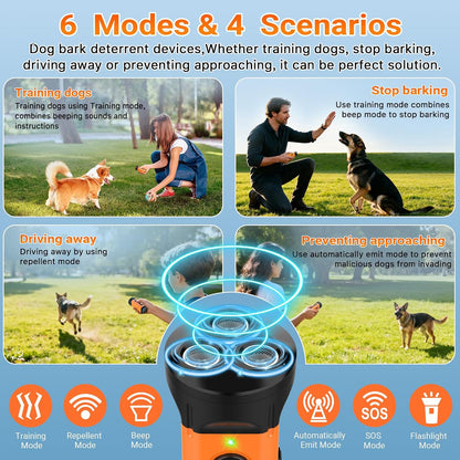 Pablo ultrasonic dog barking silencer with three emitters