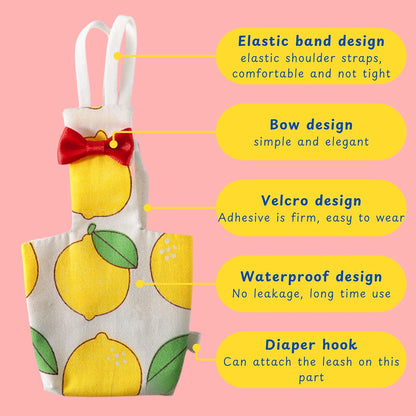 Homedy Crafts yellow bird leash with 360 degree rotating metal hook buckle attachment