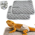 Bearded Dragon Diaper Accessories with Reusable Pad, Adjustable Wearable for Short Handling and Travel, Bearded Dragon Accessories, Reptile Travel Carrier Essentials (Grey) - Image 9