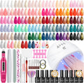 Peacecolor 53 Piece Gel Nail Polish Kit front view showcasing polish bottles and packaging