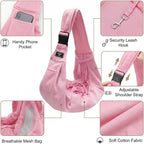 Riuja hands-free puppy sling carrier shoulder strap detail