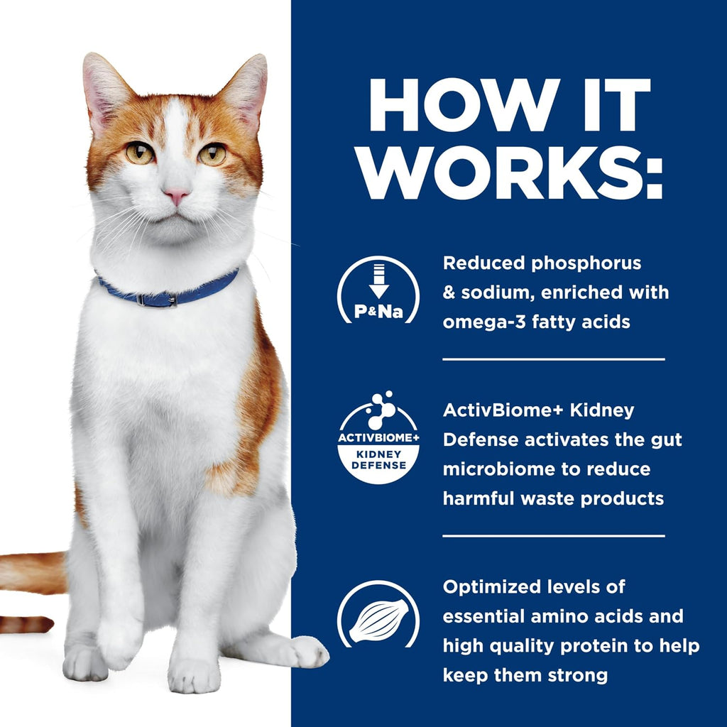 Hill's Prescription Diet k/d Kidney Care Wet Cat Food, Chicken & Vegetable Stew, 2.9 oz. Cans, 24-Pack - Image 10