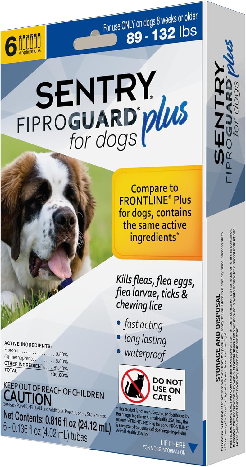Sentry Fiproguard for Dogs, Flea and Tick Prevention for Dogs (5-22 Pounds), Includes 3 Month Supply of Topical Flea Treatments - Image 12