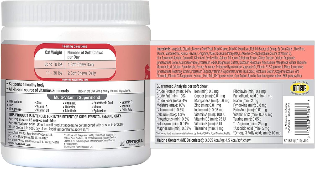 Four Paws Healthy Promise Cat Multivitamin Soft Chews 120 Count - Image 9