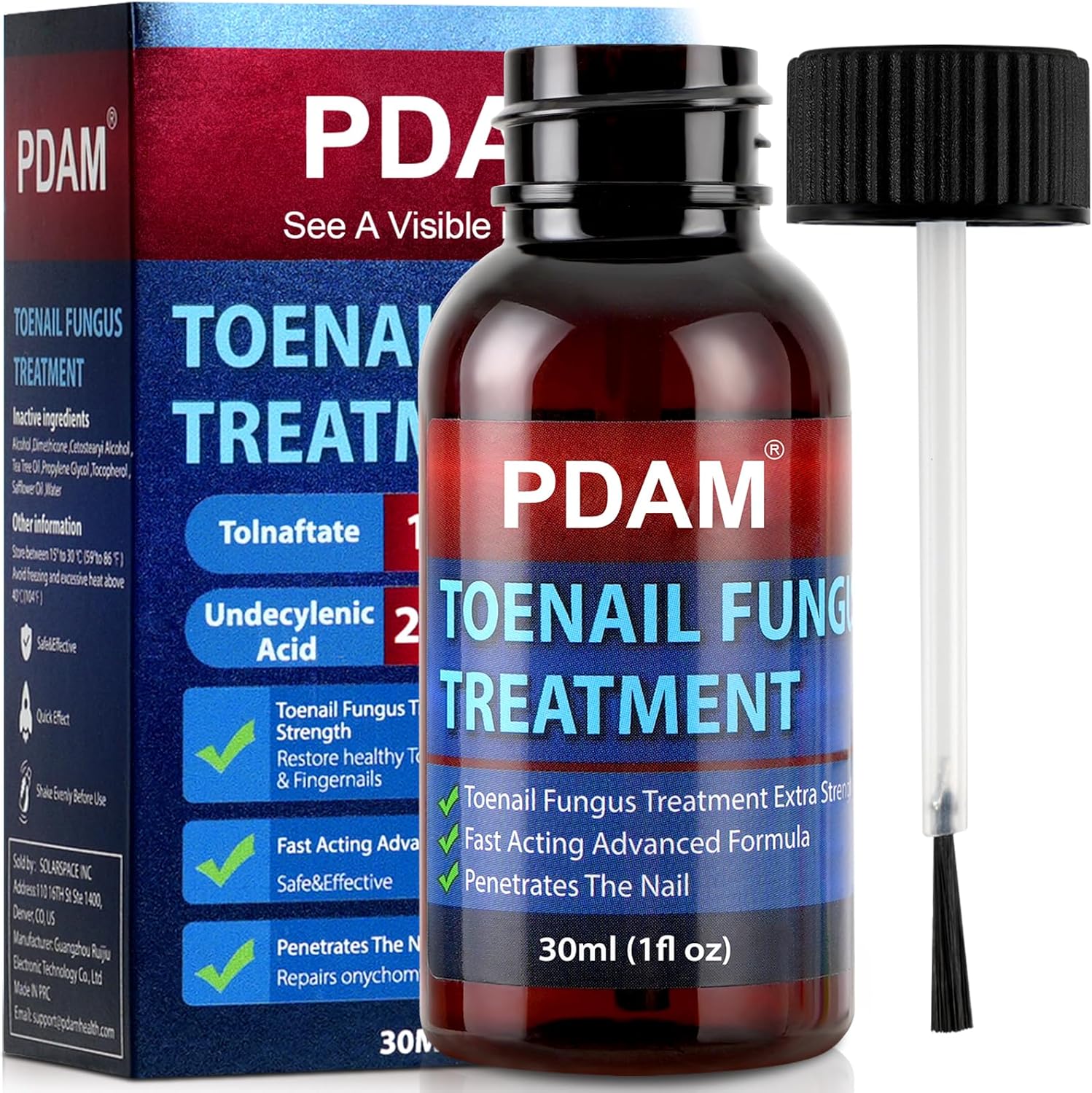 PDAM Toenail Fungus Treatment Extra Strength 30ml bottle front view