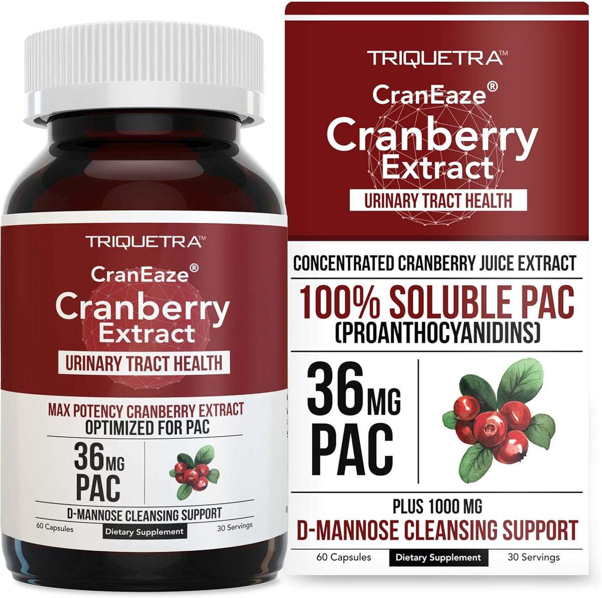Triquetra Health CranEaze Cranberry Juice Extract front view