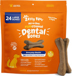 Zesty Paws dental bones for large dogs front packaging view