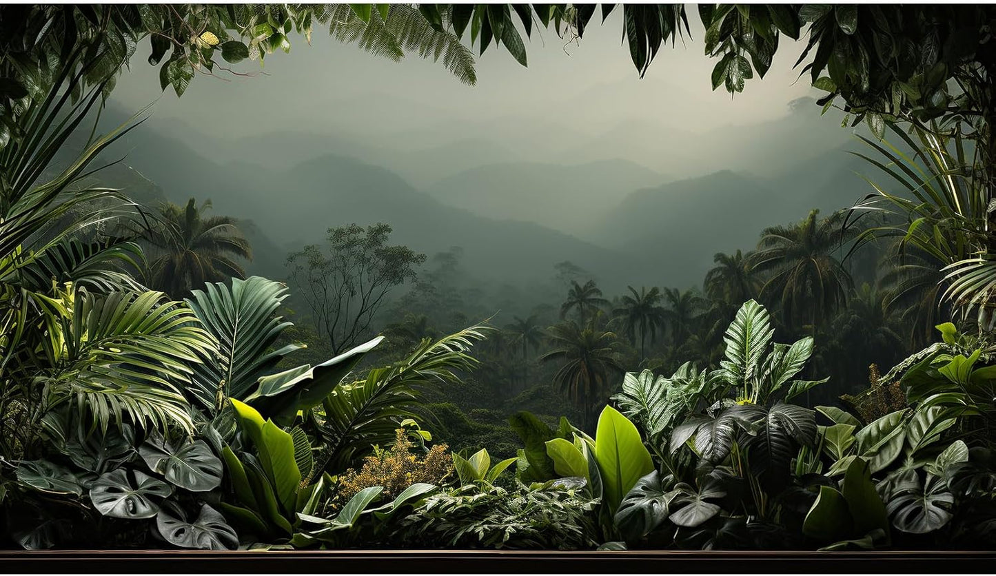 Mystical Dark Forest Aquarium Background Fantasy Glowing Neon Light Forest World Terrarium Background Mysterious Foggy Forest with Path Fish Tank Background Forest Aquarium Backdrop 36x18in - Image 14