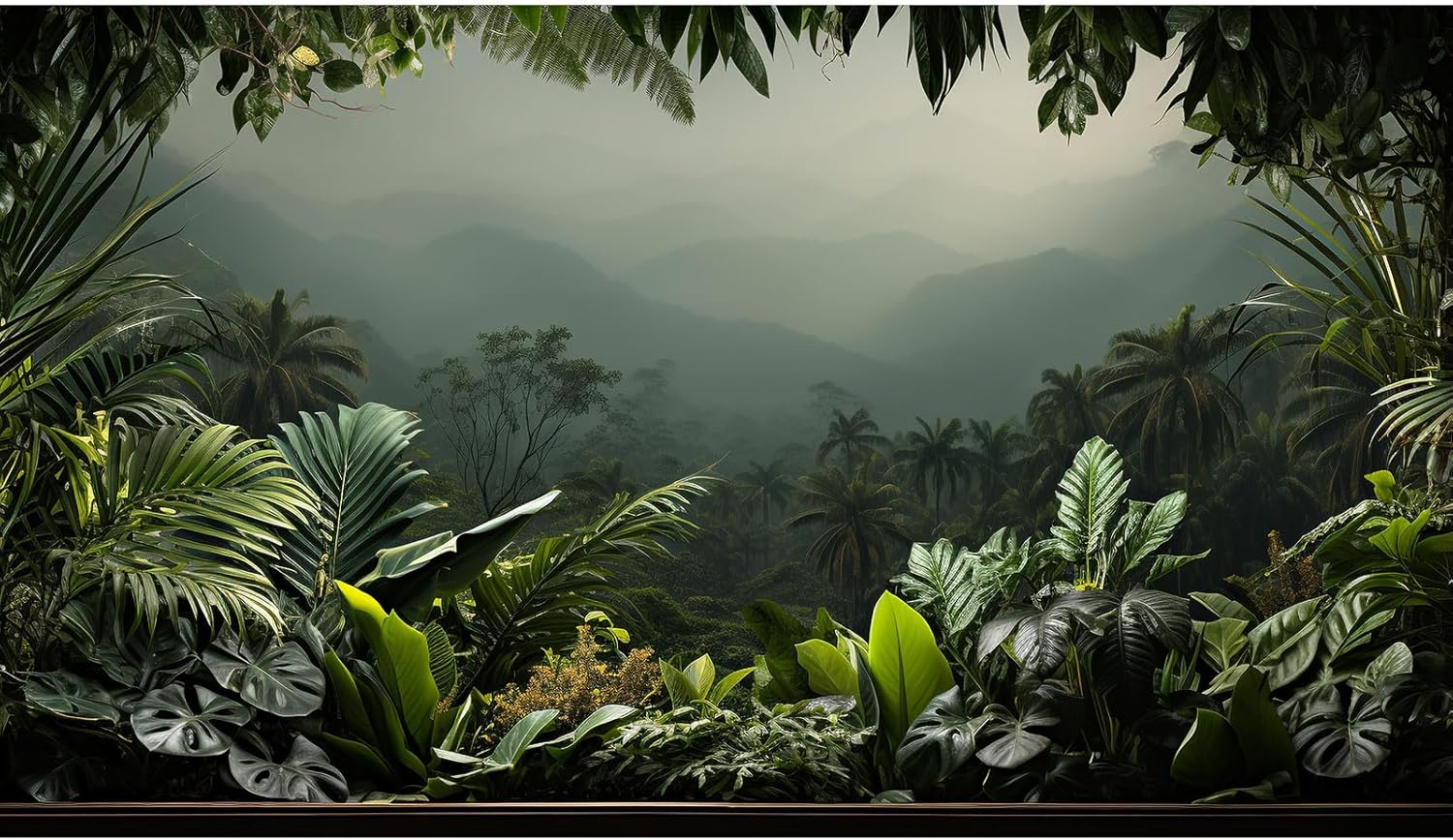 Mystical Dark Forest Aquarium Background Fantasy Glowing Neon Light Forest World Terrarium Background Mysterious Foggy Forest with Path Fish Tank Background Forest Aquarium Backdrop 36x18in - Image 14