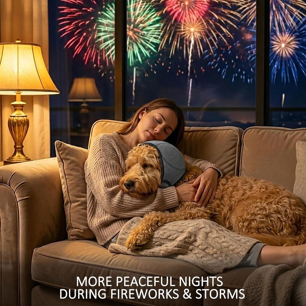 Mctoury calming hood for fireworks and thunderstorms
