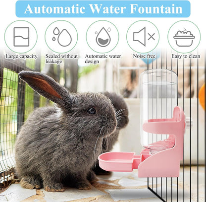kathson Rabbit Water Dispenser for Cage 17 Oz Hanging Guinea Pig Water Bottle No Drip Gravity Automatic Bunny Water Bottle No Leak Small Animal Water Bottle for Chinchilla Ferret HamsterPink - Image 3