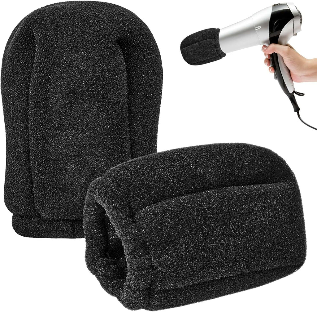 WOBEVB Universal Hair Dryer Sock Diffuser front view showcasing the black heat resistant mesh material