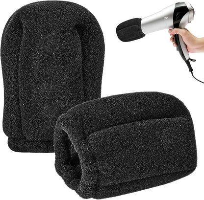 WOBEVB Universal Hair Dryer Sock Diffuser front view showcasing the black heat resistant mesh material