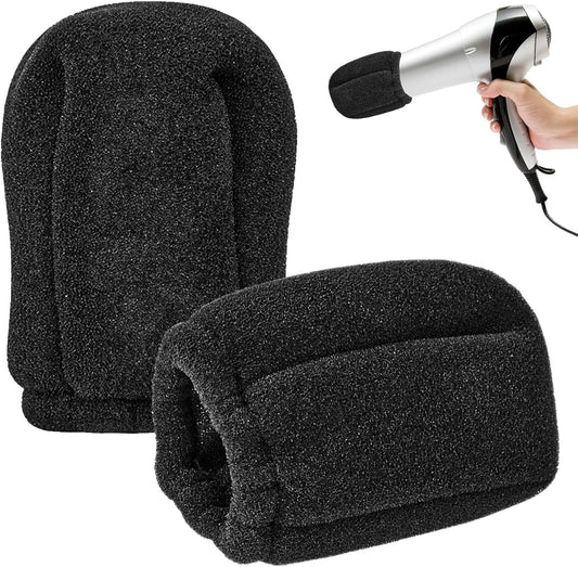 WOBEVB Universal Hair Dryer Sock Diffuser front view showcasing the black heat resistant mesh material