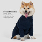 Warm cold weather dog sweater pullover style laid flat display