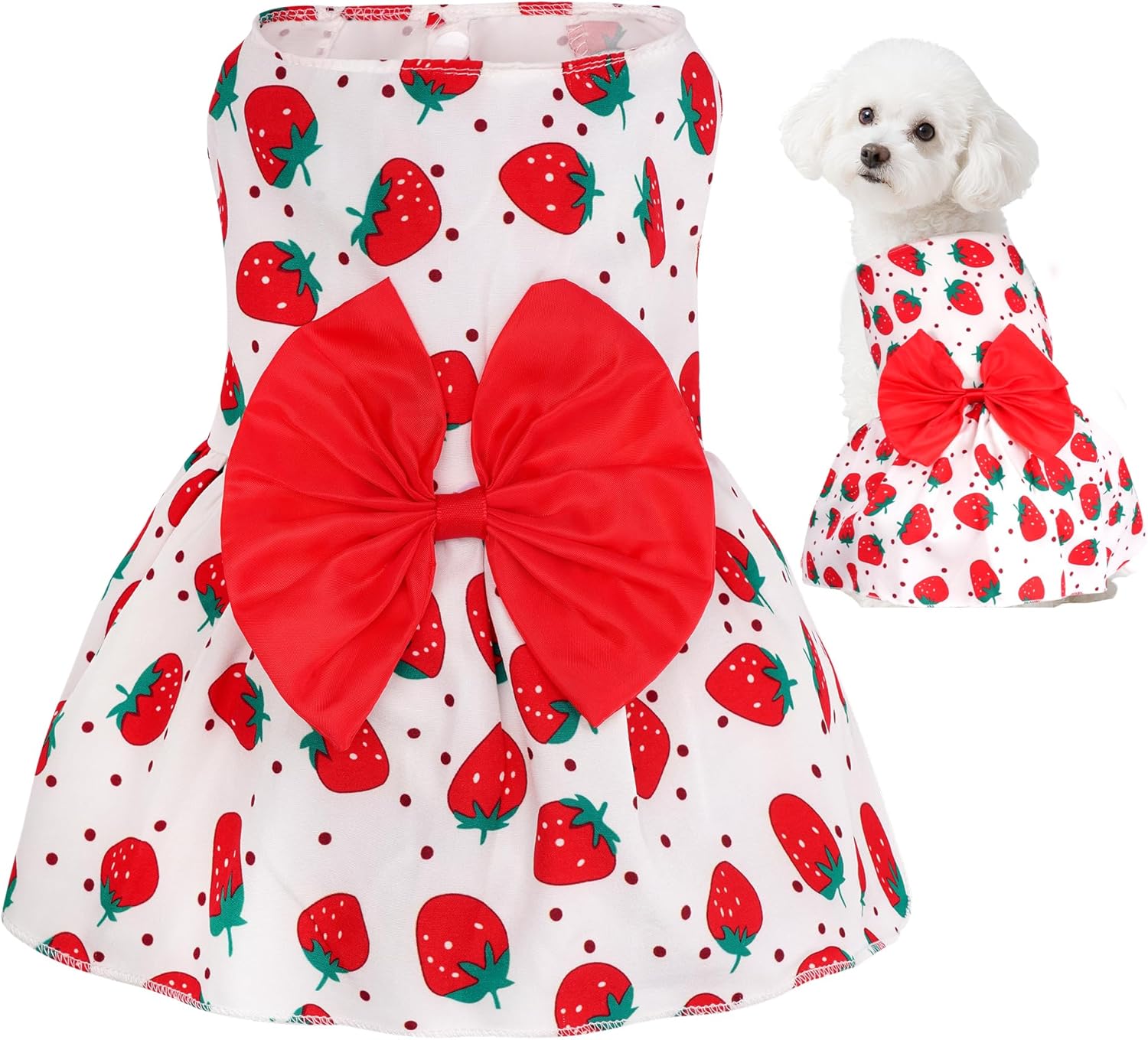 Back view of the pink cherry blossom puppy outfit emphasizing correct sizing proportions.