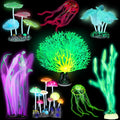 Frienda 8 Pieces Glowing Effect Fish Tank Decorations front view aquarium ornament