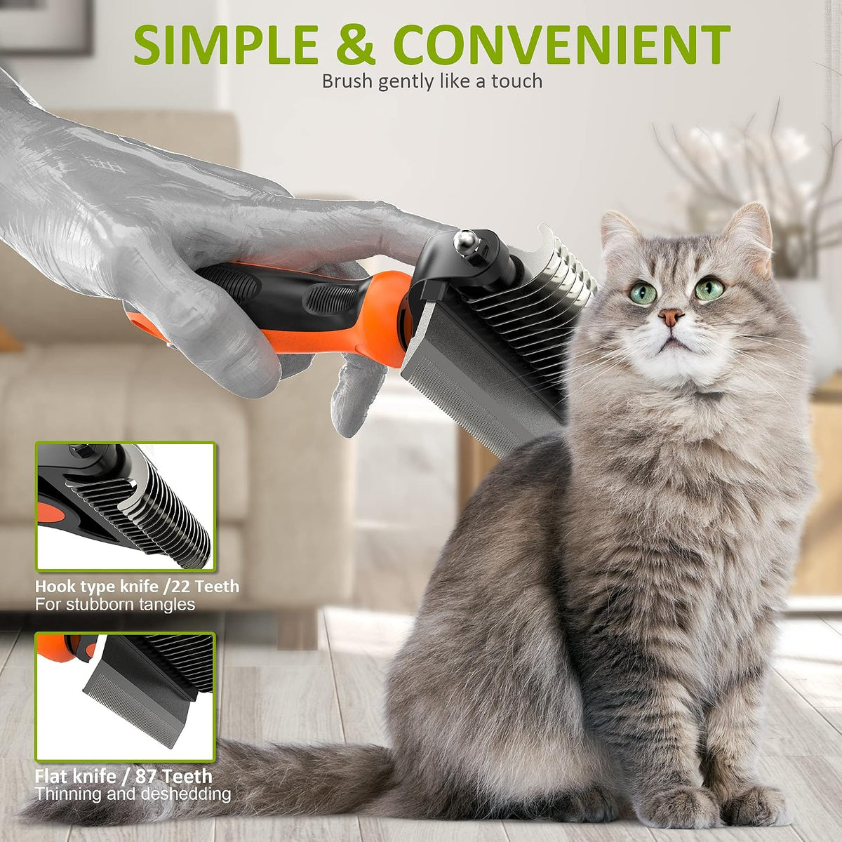 Metal finishing comb included with Spring Blossoms grooming set