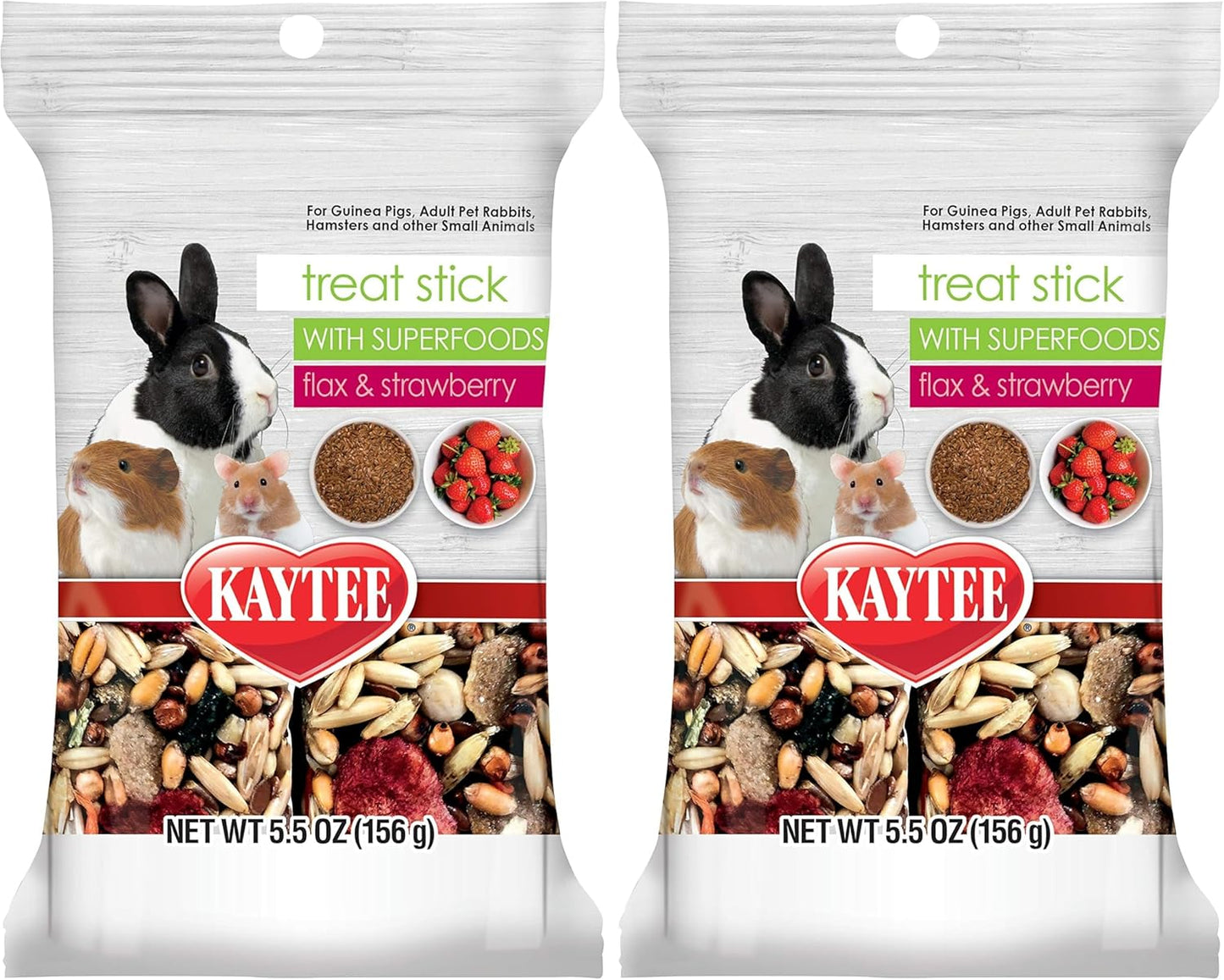 Kaytee Small Animal Treat Stick with Superfoods, Strawberry & Flax Seed, 5.5 oz - Image 9