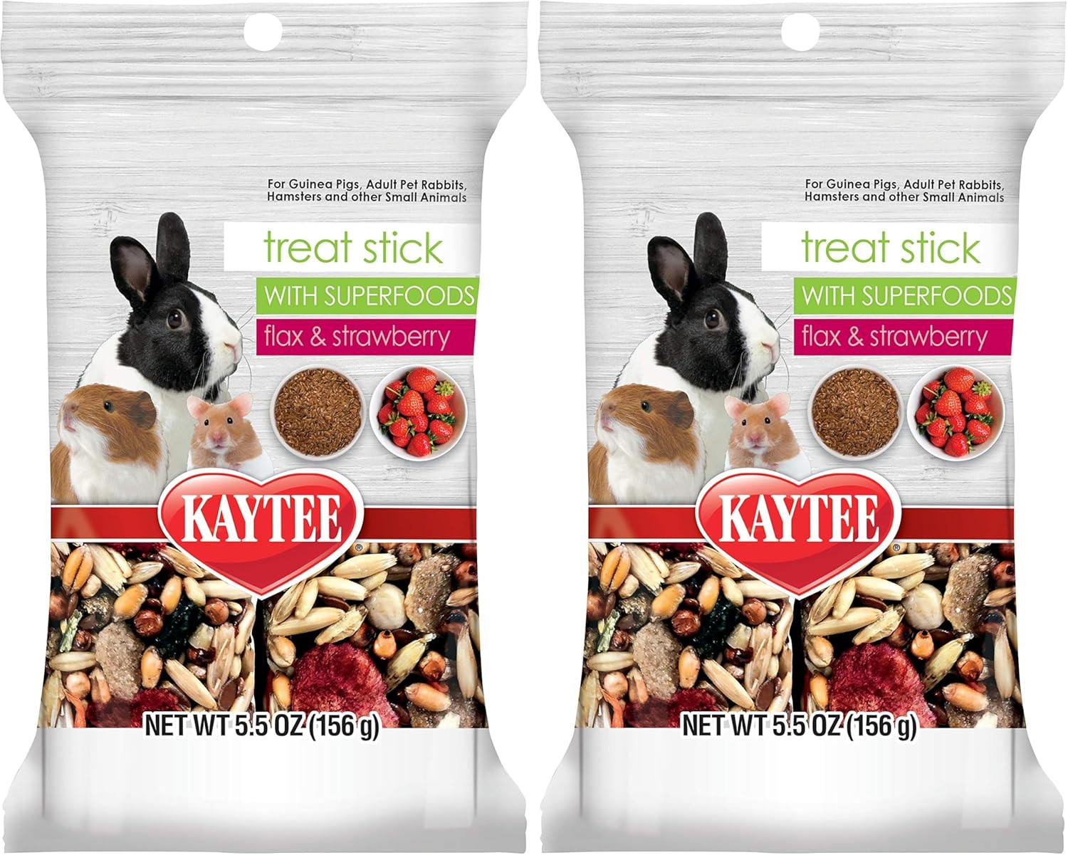 Kaytee Small Animal Treat Stick with Superfoods, Strawberry & Flax Seed, 5.5 oz - Image 9