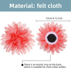 Chiffon fabric pet flower charms pack for puppy and cat collars