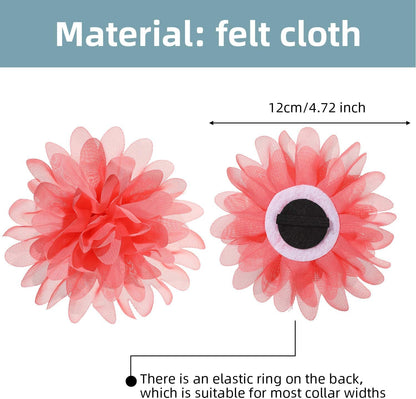 Chiffon fabric pet flower charms pack for puppy and cat collars