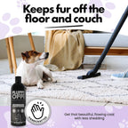 Hypoallergenic almond scented pet conditioner for reducing loose animal fur