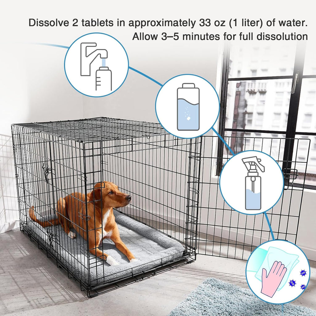 Raki Venus kennel and cat bed stain remover dissolving in water