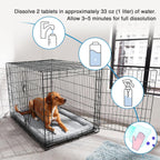 Raki Venus kennel and cat bed stain remover dissolving in water