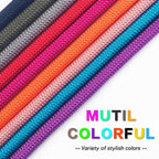 Thick mountain climbing grade braided nylon rope structure close up.