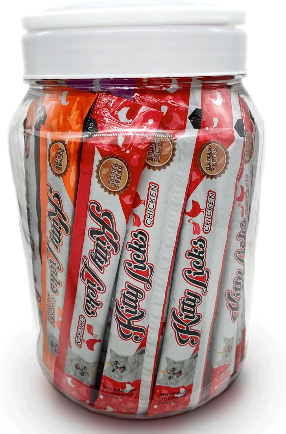 Rena's Recipe Kitty Licks variety pack packaging details