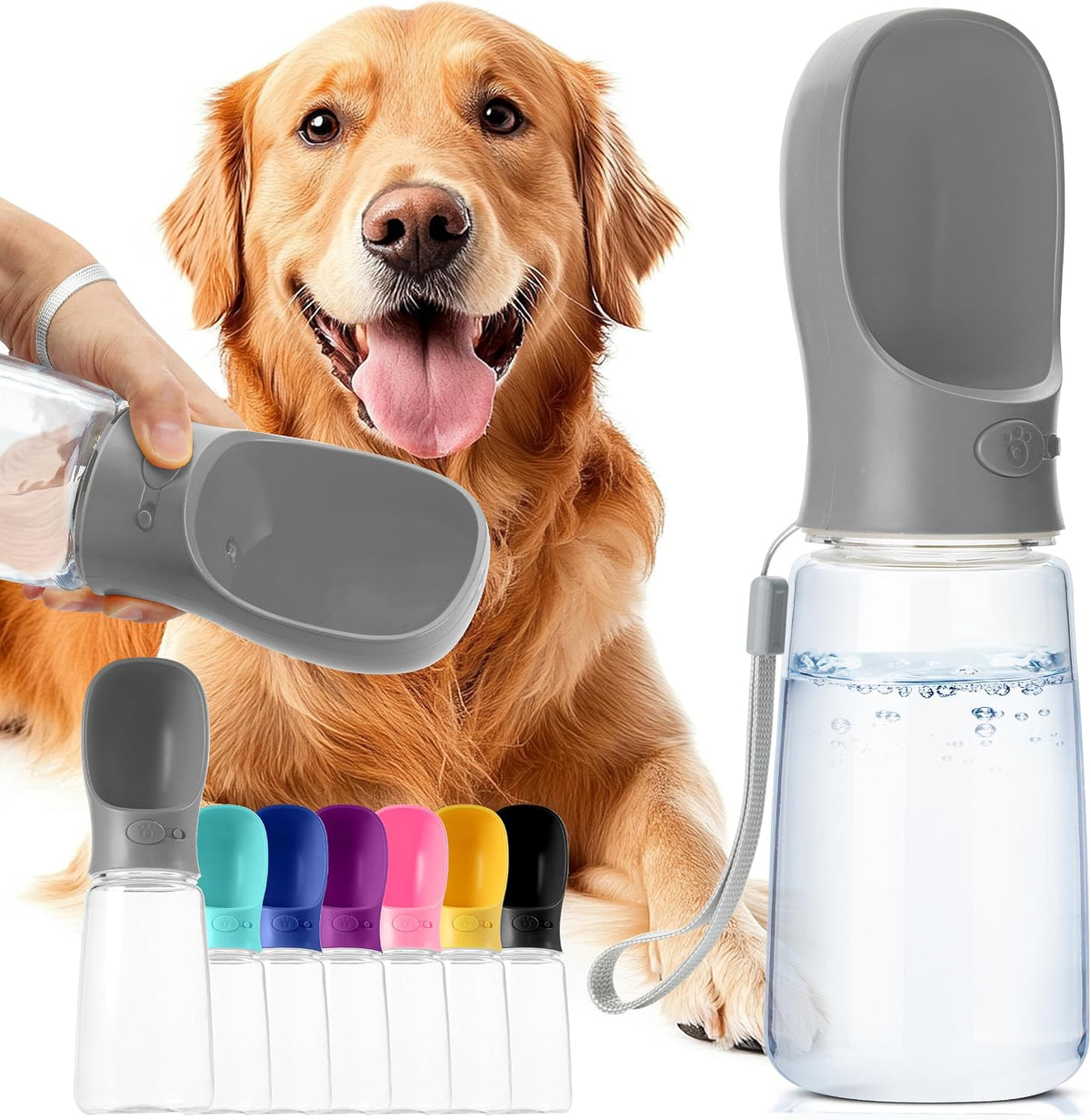 Mr. Pen- Portable Dog Water Bottle, 19 oz, Large | Leak Proof Puppy Water Dispenser with Drinking Feeder for Pets, Outdoor Walking, Hiking, Travel, Not Dishwasher Safe - Image 11