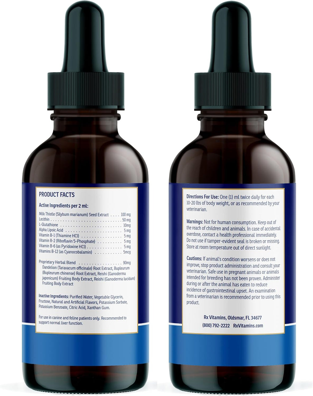 Liquid Hepato four fluid ounce bottle with dropper top