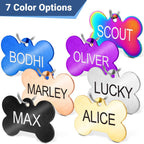 GoTags scratch resistant deep laser engraved metal identification tag close up view