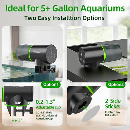 Freesea premium fish tank vacation feeder holding pellets and flakes.