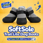 Close up of breathable mesh upper on T'CHAQUE dog boots