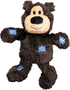 KONG Wild Knots Bear minimal stuffing pet toy