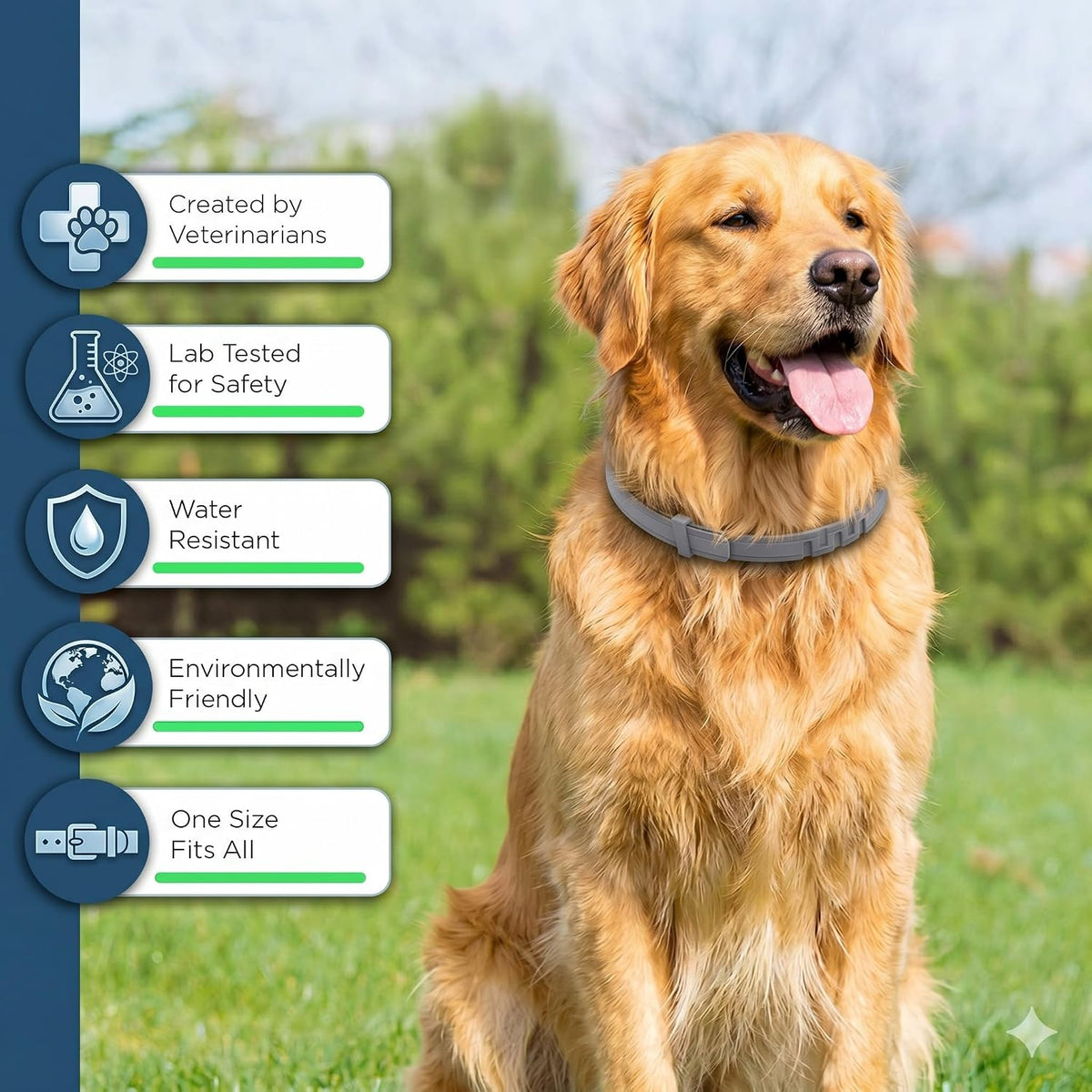 Two pack ShengKou waterproof dog collars