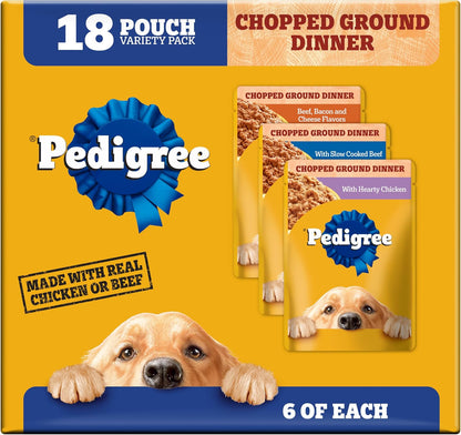 Pedigree Chopped Ground Dinner Wet Dog Food Pouches Variety Pack, 3.5 oz Pouches, 30 Count - Image 12