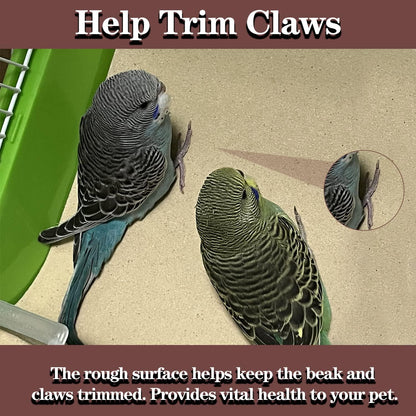 Uifrmely bird cage gravel paper being trimmed to size