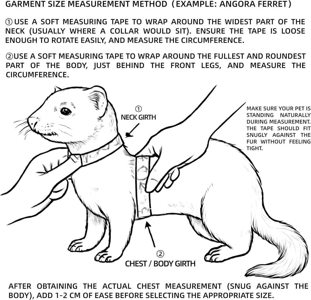 Soft breathable fabric walking vest for fancy rats and guinea pigs