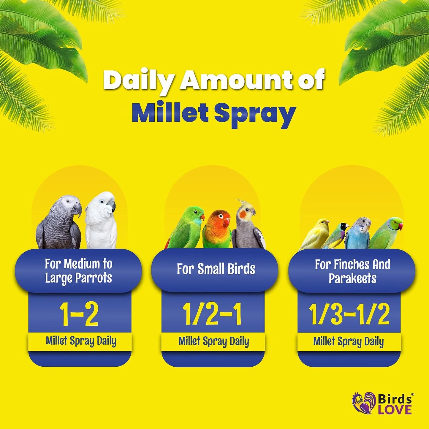 Premium bird snack Birds LOVE spray millet